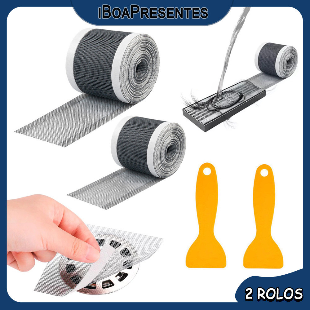 Rolo De Drenagem De Chuveiro De Banheiro 5m X 2, Filtro Anti-entupimento, Filtro Anti-insetos Para Esgoto