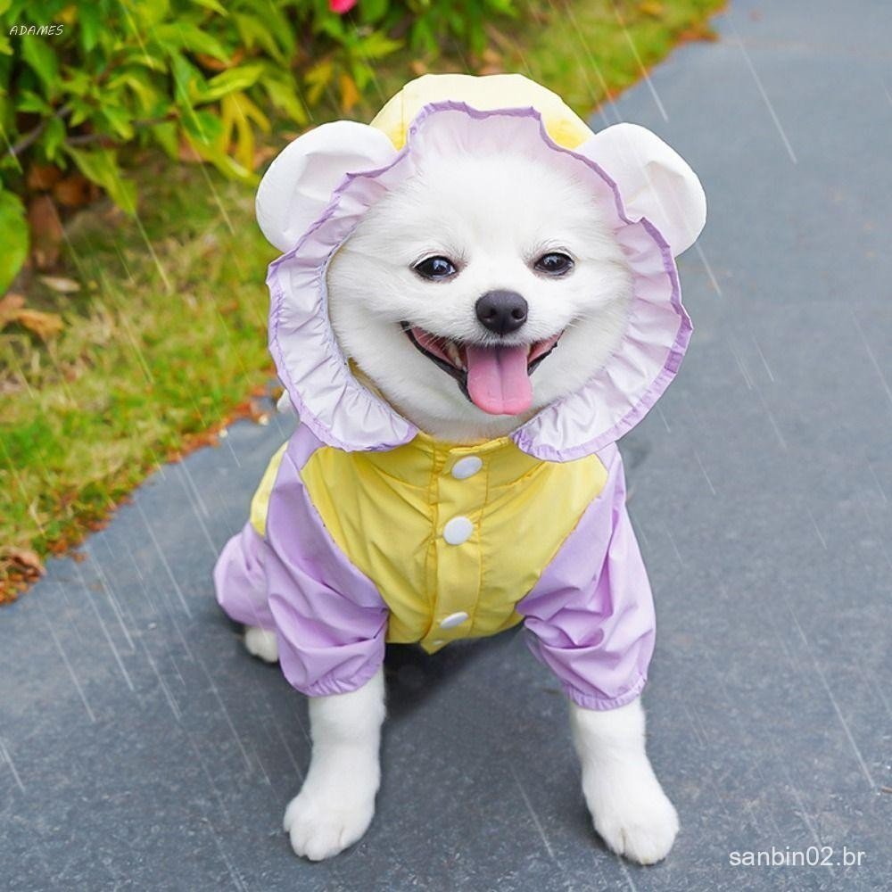 Capa De Chuva Dog Angel , Impermeável À Prova De Poeira Para Animais De Estimação , Com Capuz Respirável Fantasia