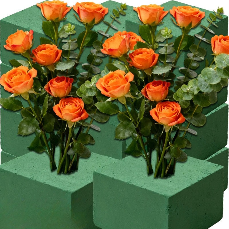 Tijolos De Espuma Floral Cortáveis-Bloco De Esponja Hidratante De Flores-Tijolo De Florista Seco E Molhado Decoração De 