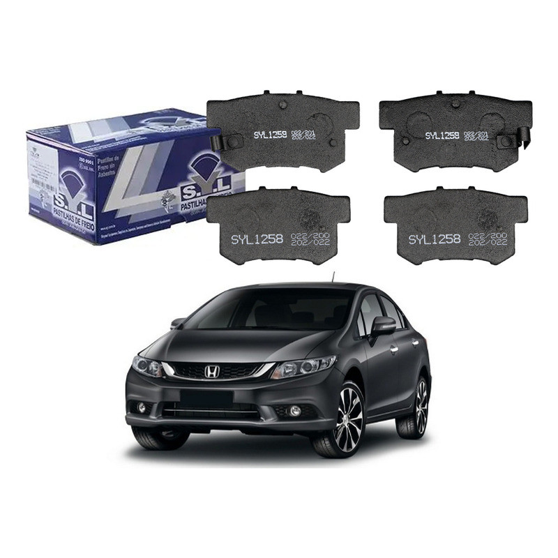 Pastilha Freio Traseira Syl Civic 2.0 2015 A 2016