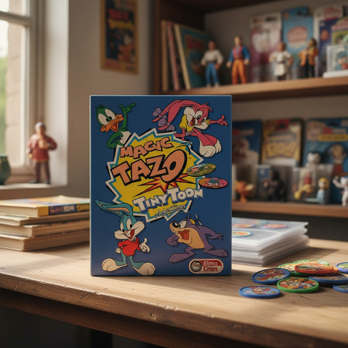 Álbum Fichário Tiny Toons Adventure Magic Tazo Sem Folhas Tiny Toons Portugues