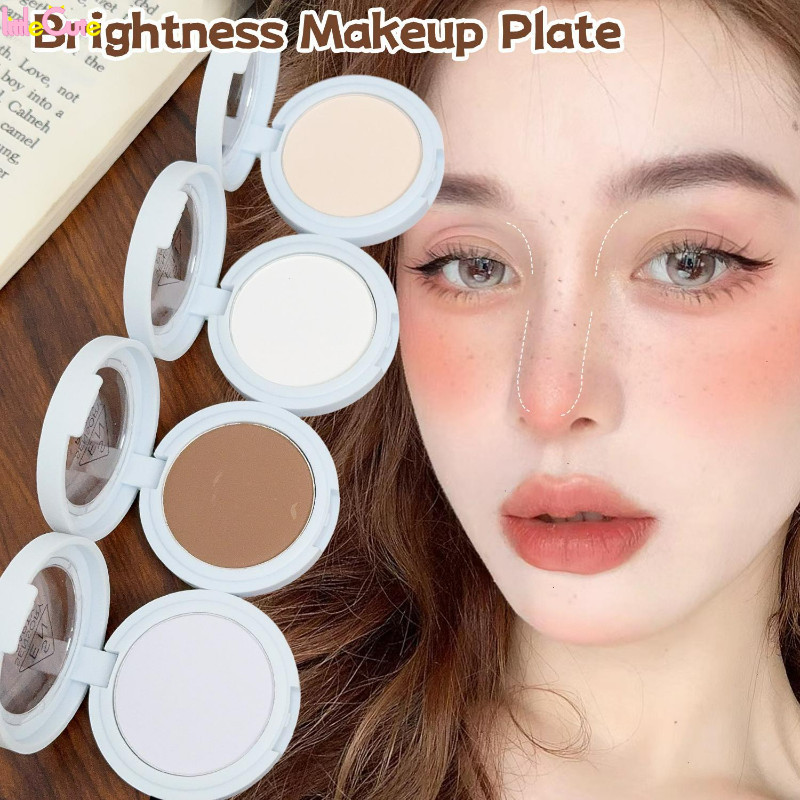 Paleta De Pó De Contorno De 4 Cores-Sombra-Highlighter Blush Cosmetic-Face Contour Enhancer-Fosca-De Nariz-Iluminador Tr