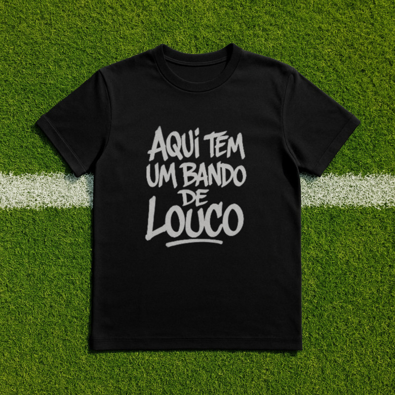 Camiseta Blusa Bando de Louco Torcedor Corinthians Camisa Time 100% Algodão Conforto Qualidade