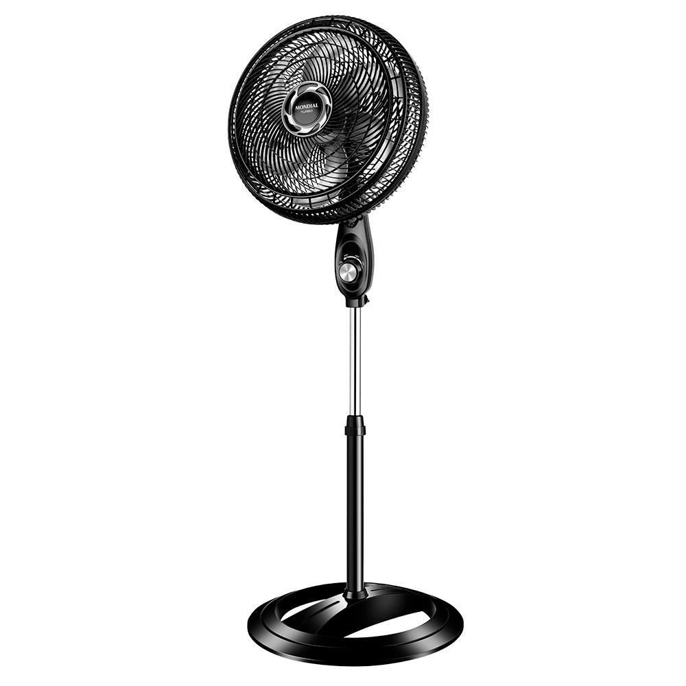 Ventilador de Coluna 40cm Turbo Mondial Preto e Prata 140W VT-40C-NB