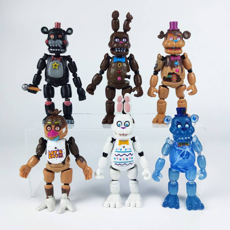 Bonecos de Ação Brinquedo Five Nights Freddy Urso Bonnie Foxy Modelo Bonecas OLC6
