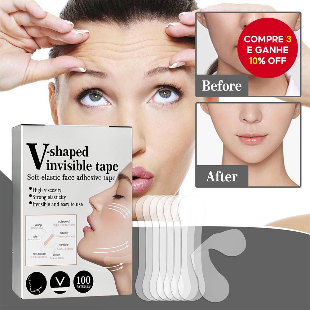 100 Peças/Caixa Invisível Levantamento Beleza Remendo Psiquiatra Adesivos Clarear Linhas Finas Reduzir Rugas