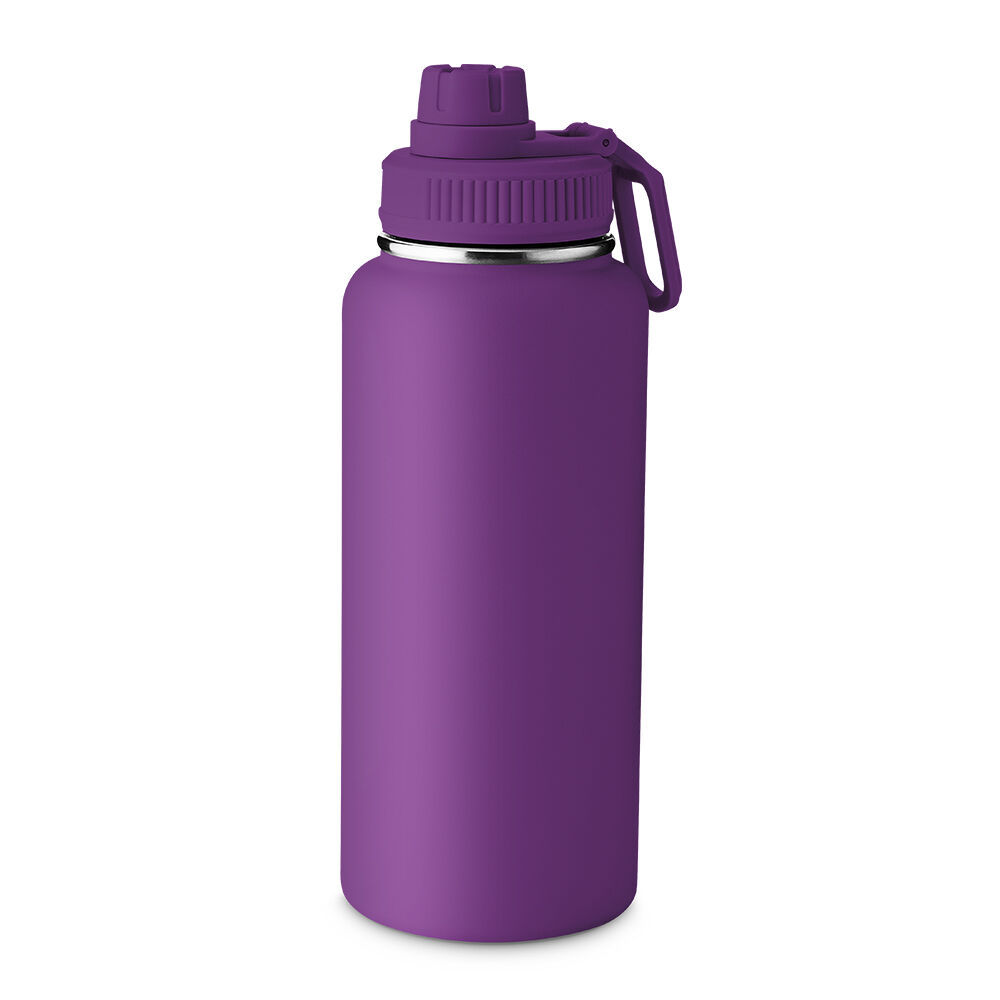 Garrafa Térmica Inox 960ml Roxa Parede Dupla com Alça e Bico – Bebidas Quentes e Frias