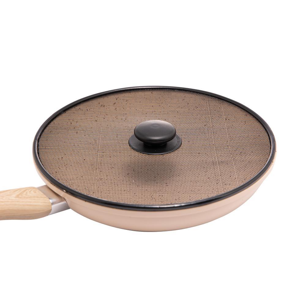 Tampa Protetora para Fritura de Metal Anti Respingo 25cm Preto - Lyor