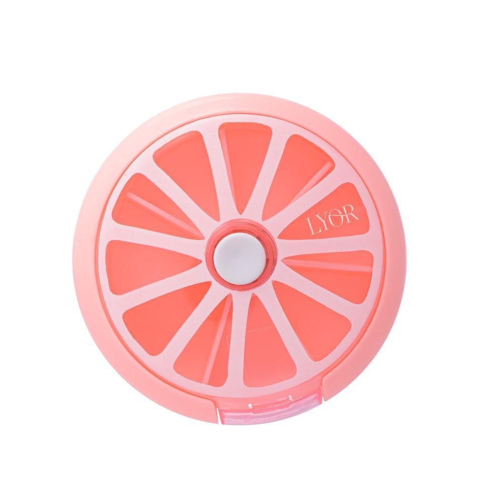 Porta Comprimidos Lyor Giratório de Plástico Rosa em Oferta na Shopee