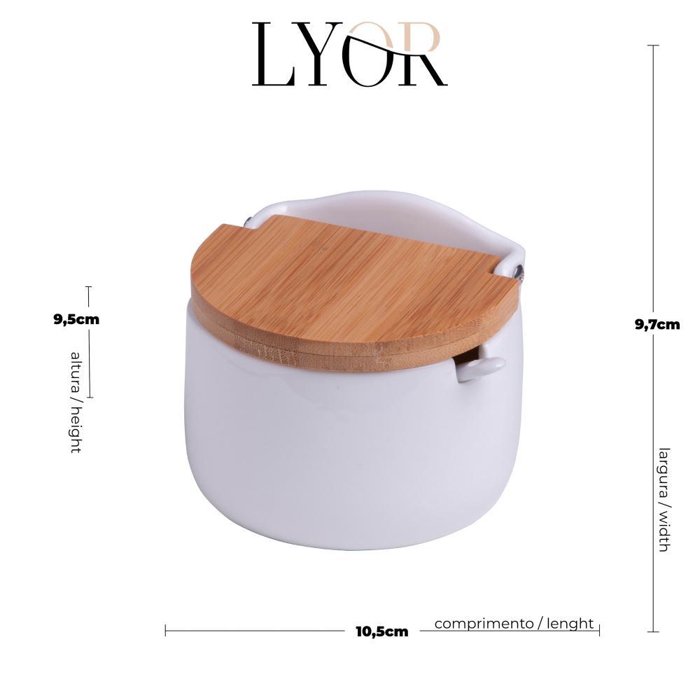 Saleiro de Mesa Lyor de Ceramica 10cm x 9,5cm x 9,5cm em Oferta na Shopee