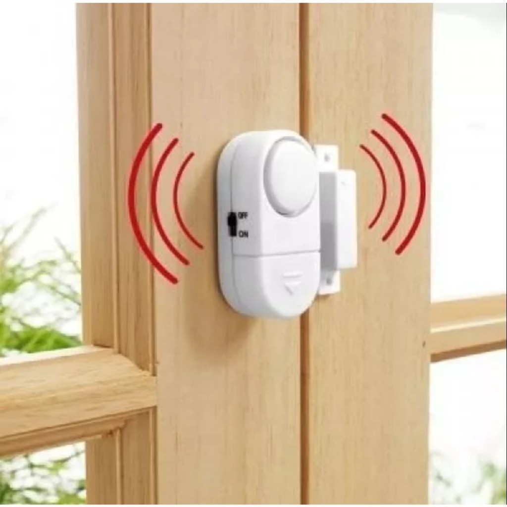 Alarme com Sensor Sonoro Magnético para Portas e Janela Sem Fios com  Baterias