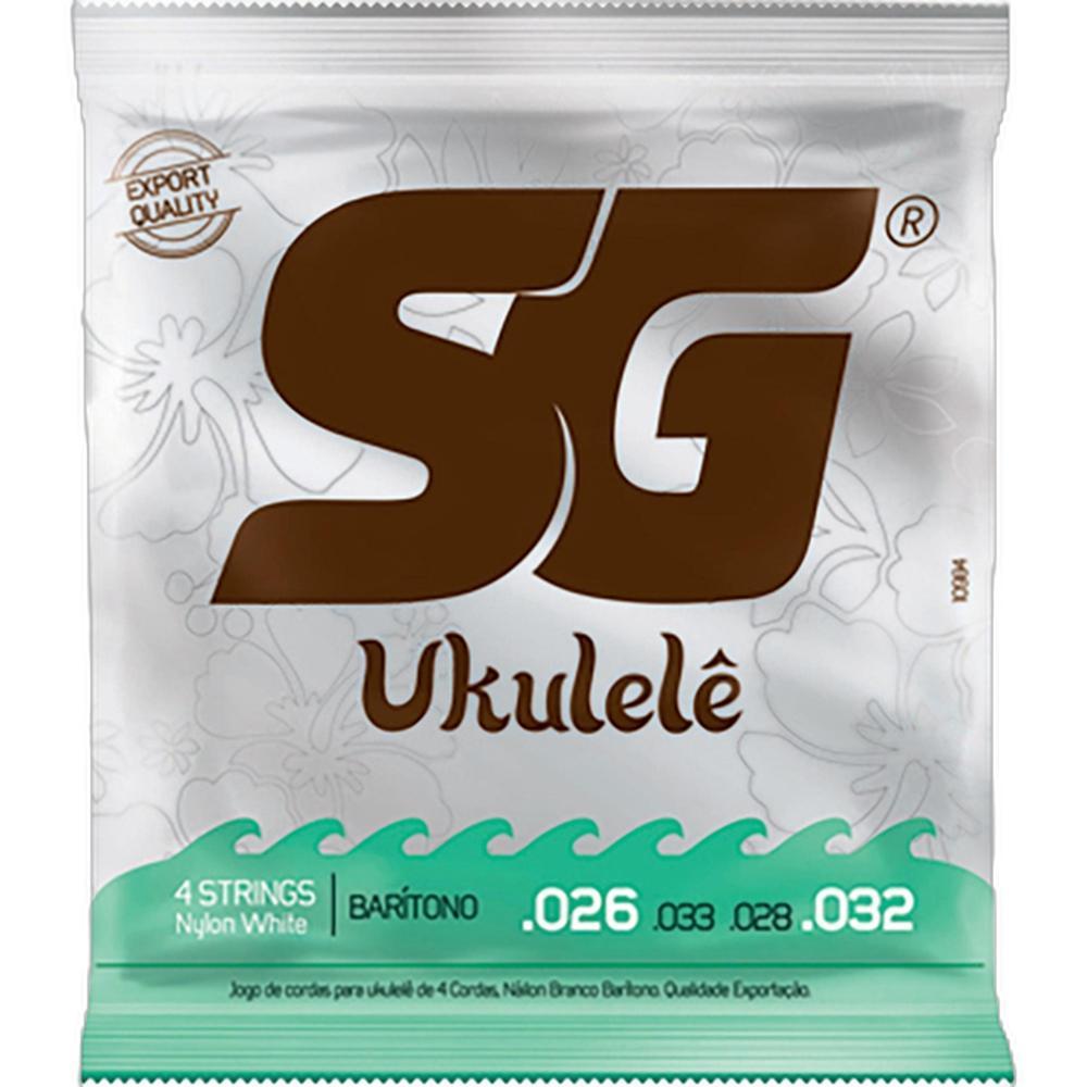 Encordoamento para Ukulele Barítono SG 026 Nylon Branco