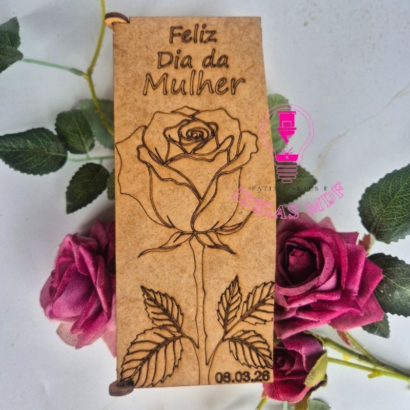 5 ou 10 Caixa BIS FELIZ DIA DA MULHER 15X7X4 Laser Presente Lembrança - MDF cru em Oferta na Shopee