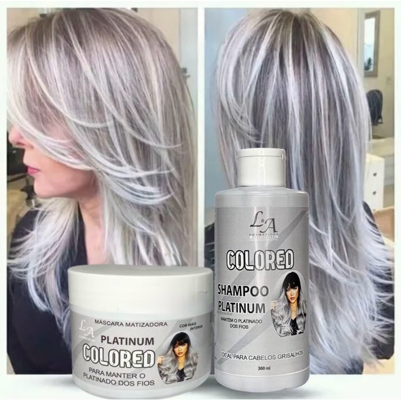 Matizador Platinum Efeito Platinado - S/ Amônia - Resultado 100% Natural La cosméticos 300ml