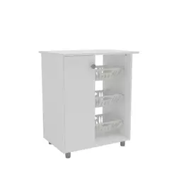 Fruteira Armário para Cozinha Multiuso 3 Cestos 1 Porta 60cm Cor Branco - Mademóvel
