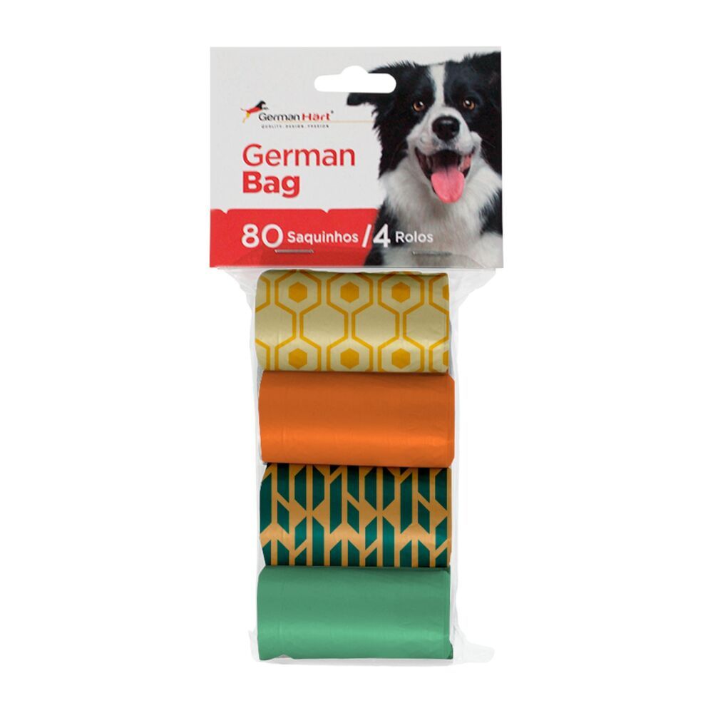Kit Refil Cata Caca Colmeia 4 Rolos 80 Saquinhos Biodegradáveis para Pets