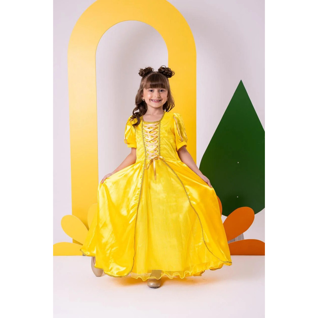 Fantasia Princesa Belli A Bela e a Fera Longa Modelo 3