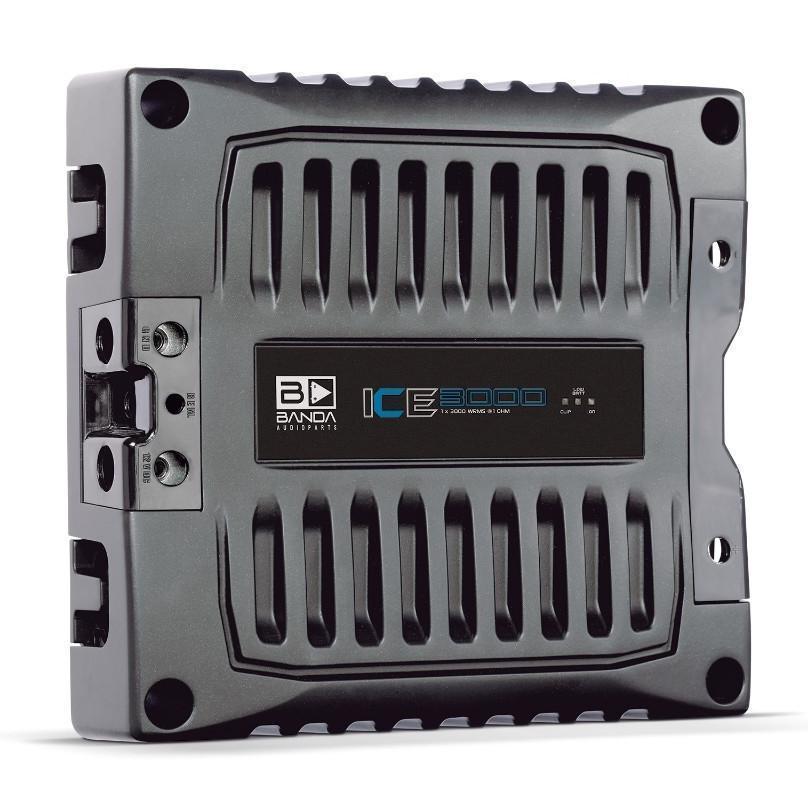 Modulo Amplificador Banda Ice 3000 1 canal 3000w 3002 3001 Potencia Automotiva 1 Ohm e 2 Ohms