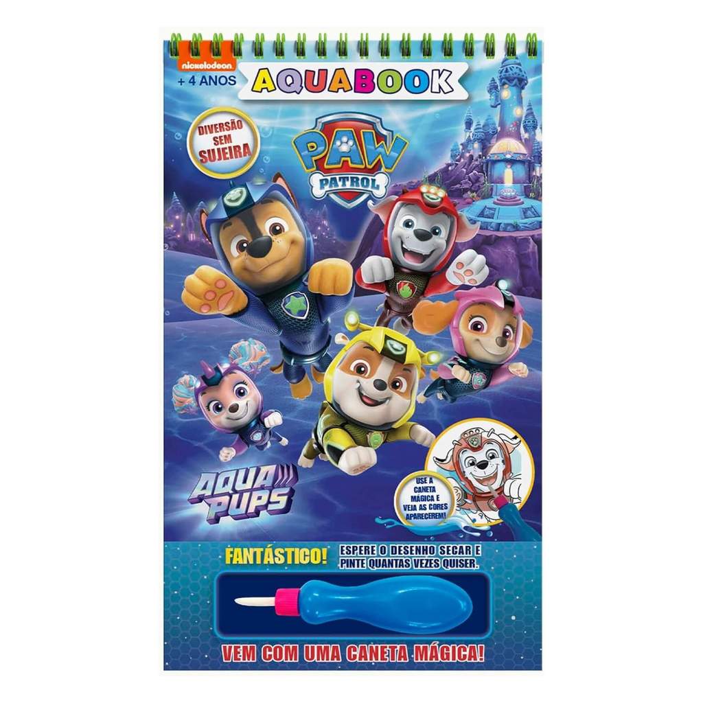Livro para Colorir Patrulha Canina Aquabook Editora On-line - 9786555479614 em Oferta na Shopee