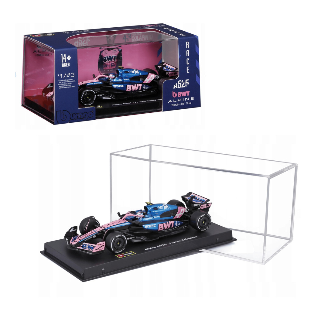 Miniatura Fórmula 1 Alpine A525 C/ Piloto #43 Franco Colapinto F1 2025 - Bburago - 1:43