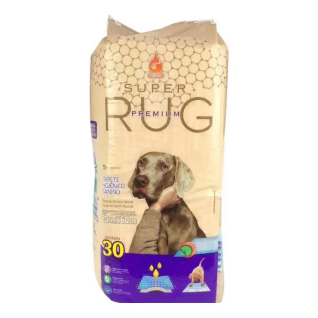 Tapete Higiênico Super Hug 80x60 Cm Com 30un Alta Absorção