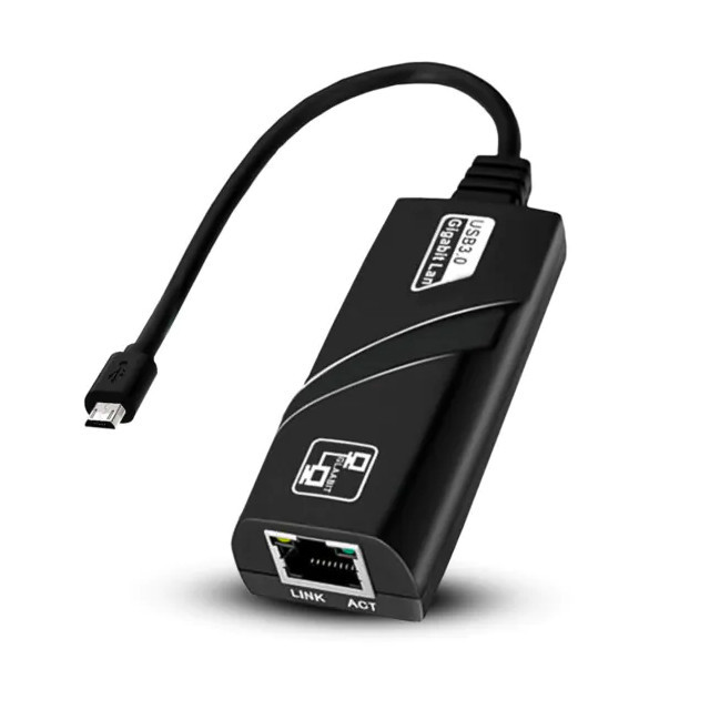 Adaptador Conversor Micro USB V8 x Rede RJ45 10/100 Mbps 2.0 LAN
