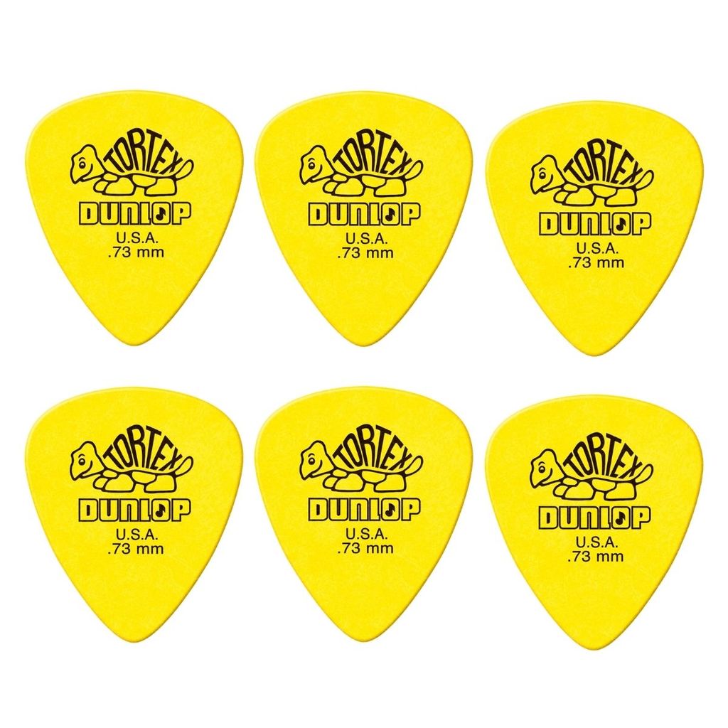 KIT 6 PALHETAS DUNLOP ORIGINAL AMERICANA TORTEX 418R73 .73MM
