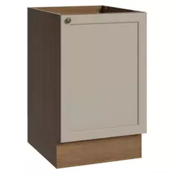 Balcão de Cozinha 50cm 1 Porta (Sem Tampo) Rustic/Crema Vik Madesa