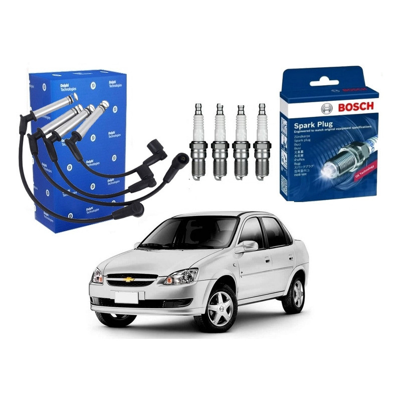 Kit Vela Cabo Delphi. Corsa Classic 1.0 Flex 2010 A 2016 em Oferta na Shopee
