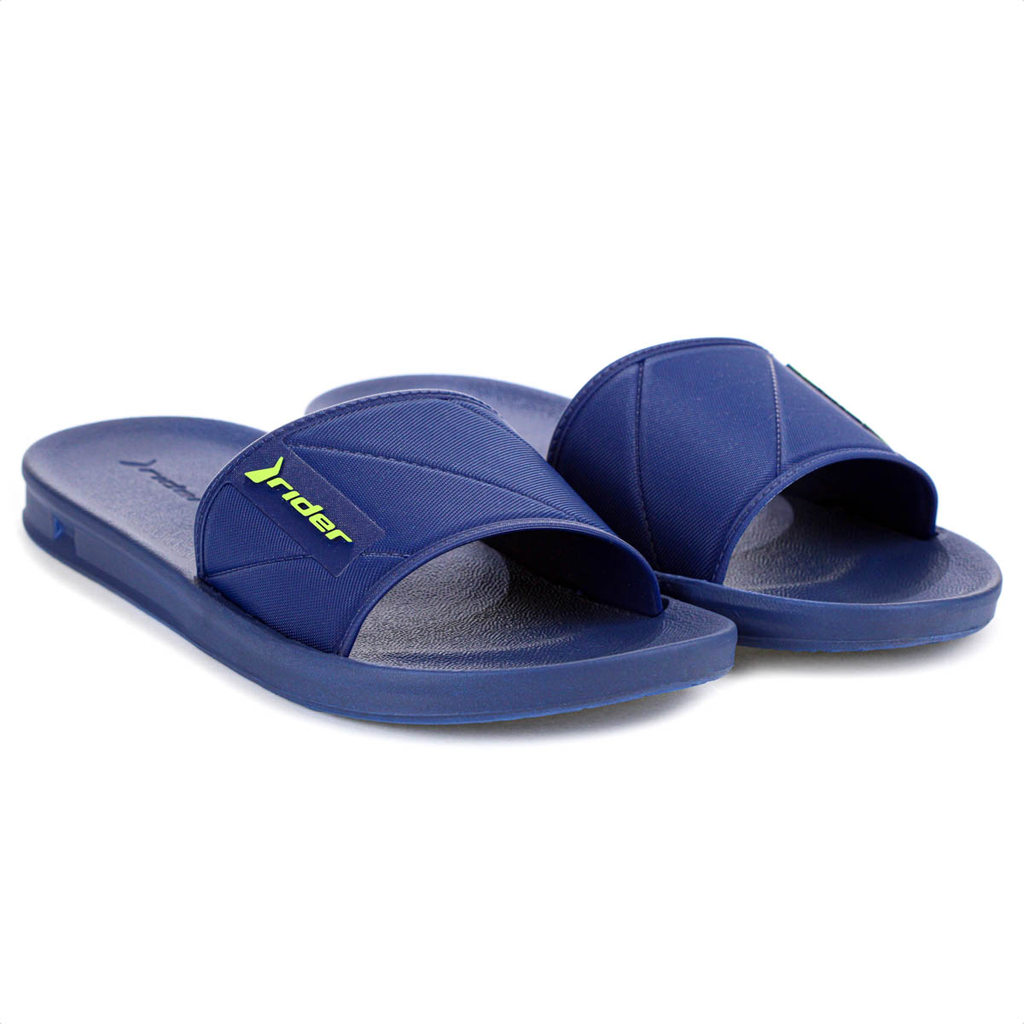 Chinelo Rider Street Slide Azul e Verde - Masculino