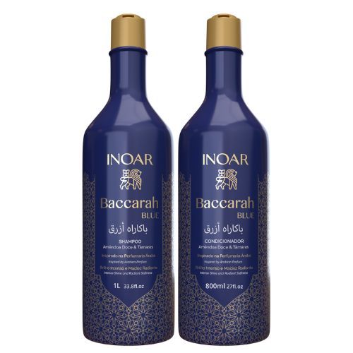 Kit Inoar Baccarah Blue Amêndoa Shampoo 1L + Condicionador 800ml