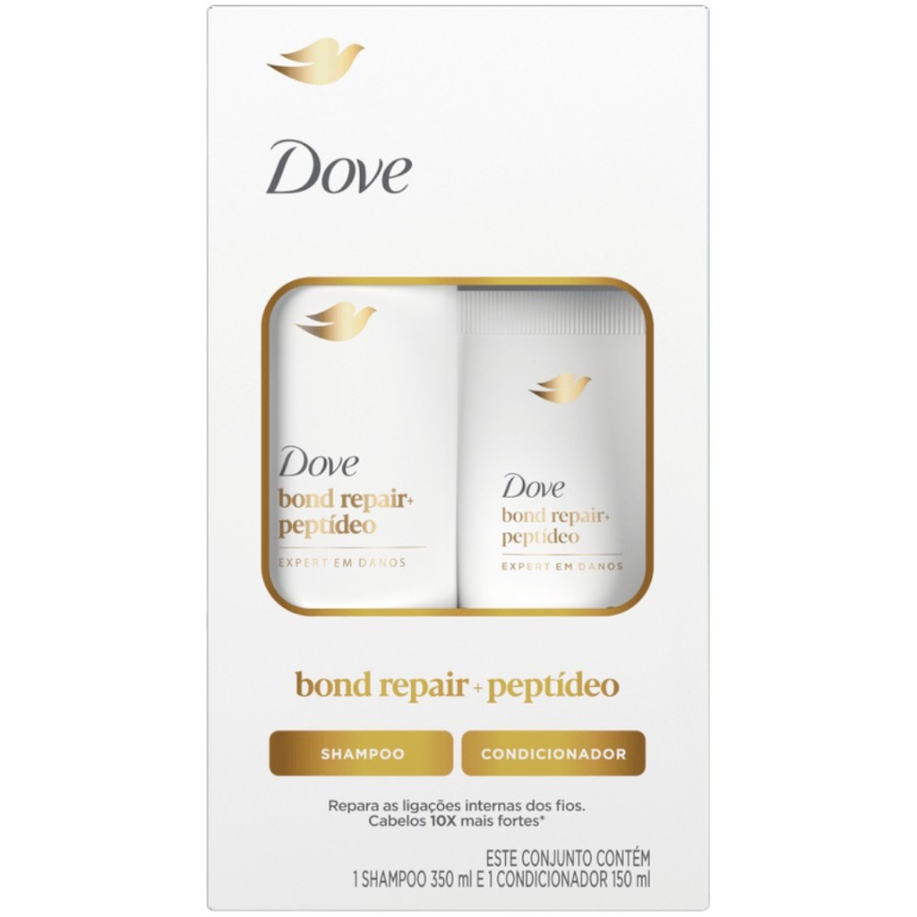 Kit Shampoo + Condicionador Bond Repair + Peptídeo - Dove em Oferta na Shopee