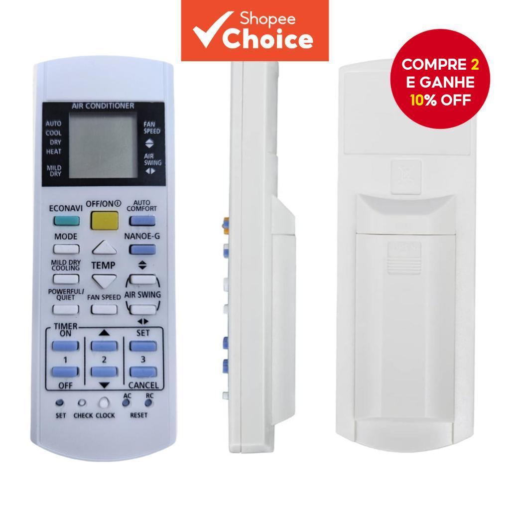 Controle Remoto Universal A75C3300 Para Panasonic Aircond Auto Conforto