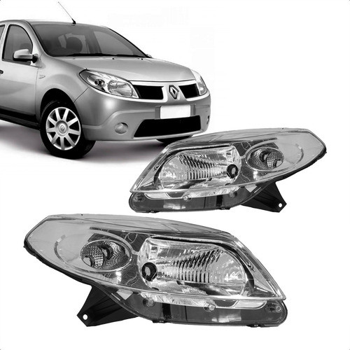 Par Farol Sandero 2008 2009 2010 2011 Cromado Ambos Lados