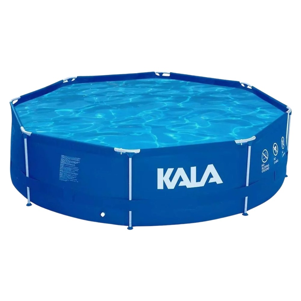 Piscina Estruturada 5200L Redonda Kala com Kit Reparo Azul em Oferta na Shopee