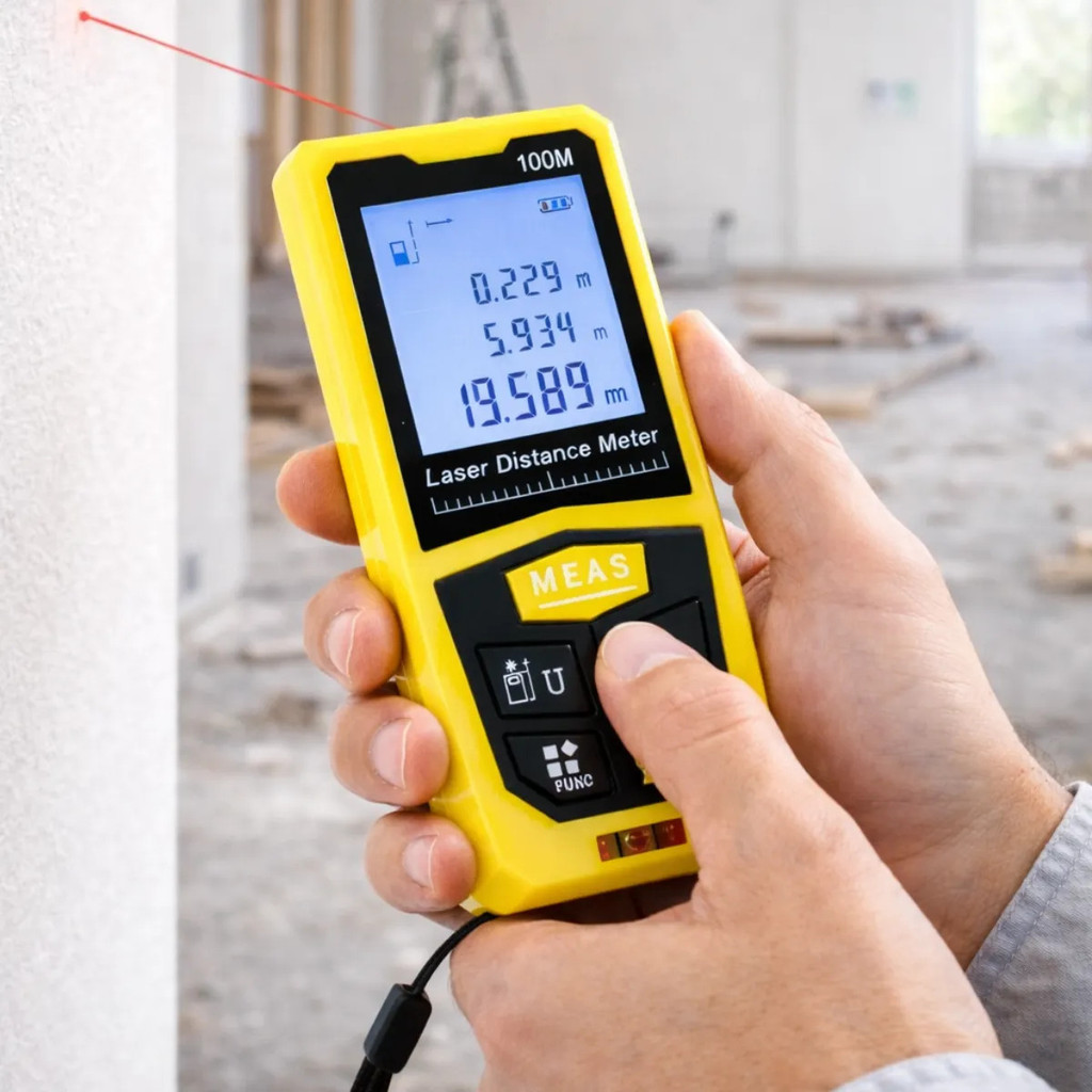 Trena Medidor Laser 100m Obra Engenharia Profissional BOM6545