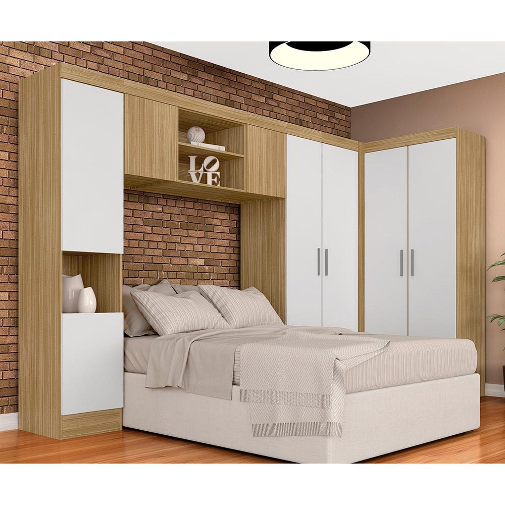 Guarda Roupa Casal Modulado Maeve Boreal/branco - Móveis Arapongas em Oferta na Shopee