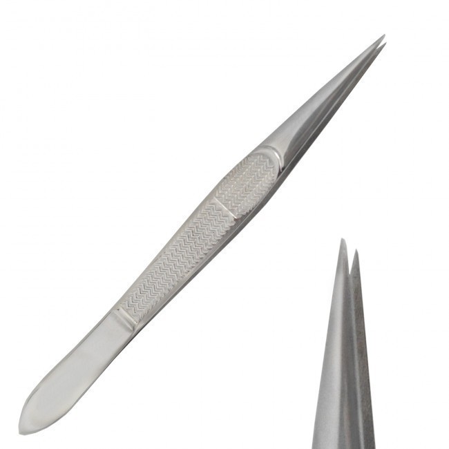 Pinça Ponta Agulha para Design de Sobrancelha Profissional. Tamanho 9 cm. Esterelizavem em autoclave