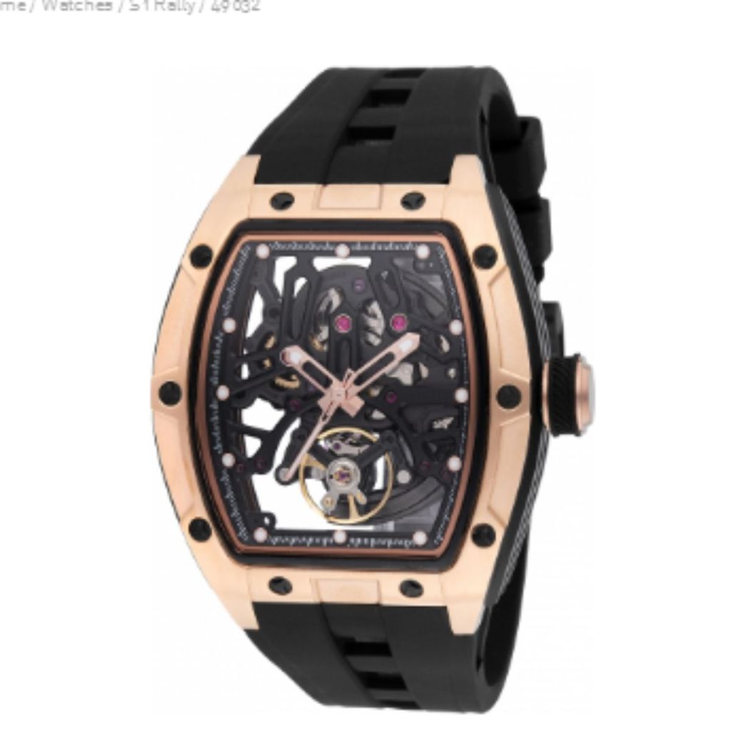Relógio Masculino Invicta 49032 S1 Rally Automático Preto Ouro Rosa