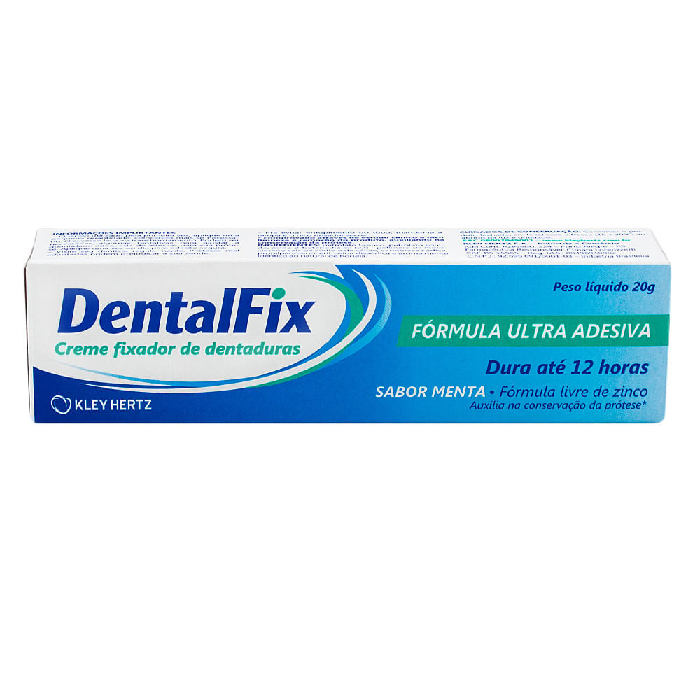 DentalFix Creme Fixador de Dentaduras Sabor Menta 20g em Oferta na Shopee