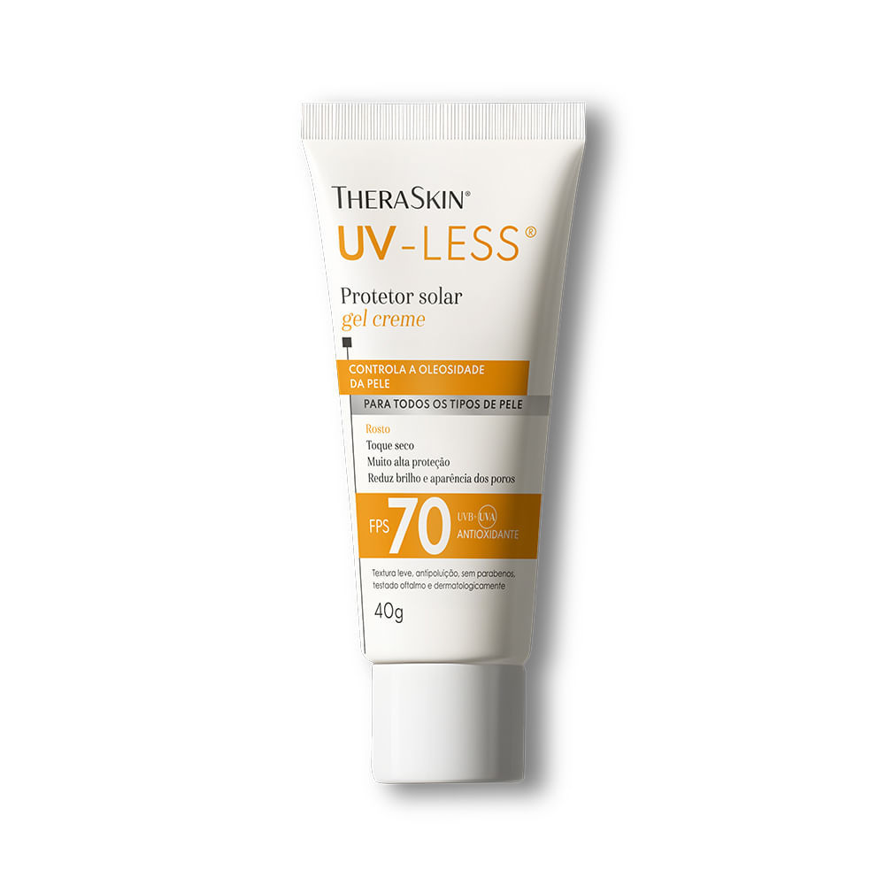 Protetor Solar Theraskin UV Less FPS70 Gel Creme Sem Cor 40g em Oferta na Shopee
