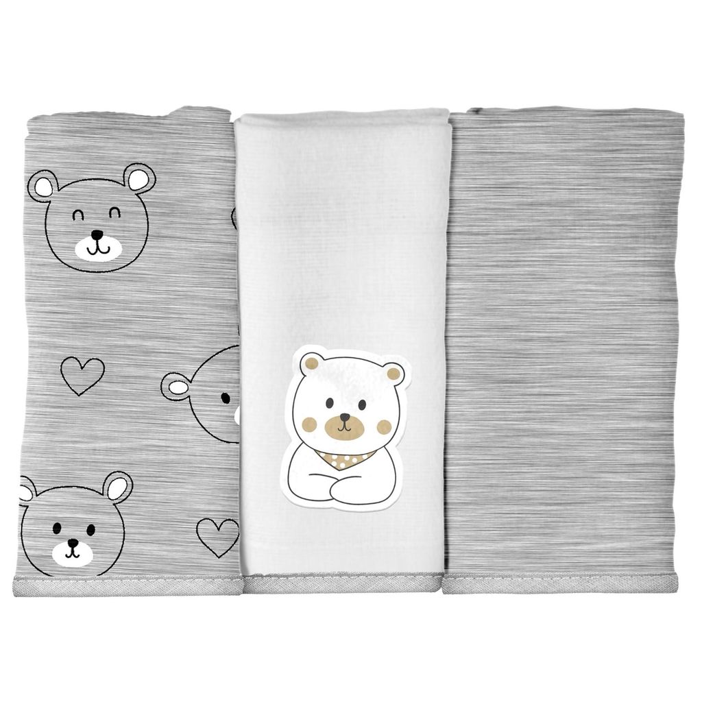 Pano de Boca Bebê Malha com 3un Bebê Estampada Com Vies em Oferta na Shopee