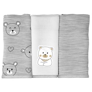 Pano de Boca Bebê Malha com 3un Bebê Estampada Com Vies em Oferta na Shopee