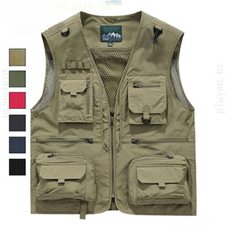 Colete de fotografia de cintura para homens para pesca ao ar livre casual de primavera e outono Mais jovens de tamanho em Oferta na Shopee