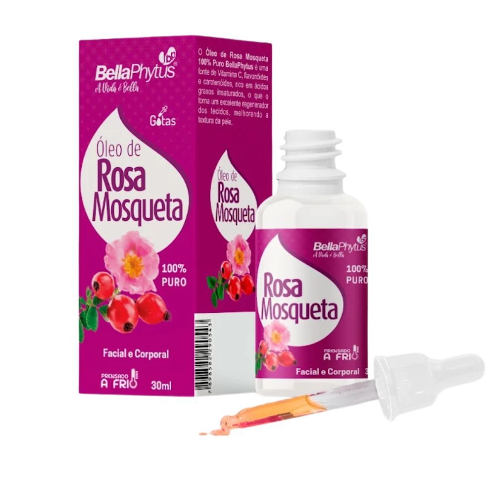 Óleo Bellaphytus 100% Puro Rosa Mosqueta 30ml em Oferta na Shopee