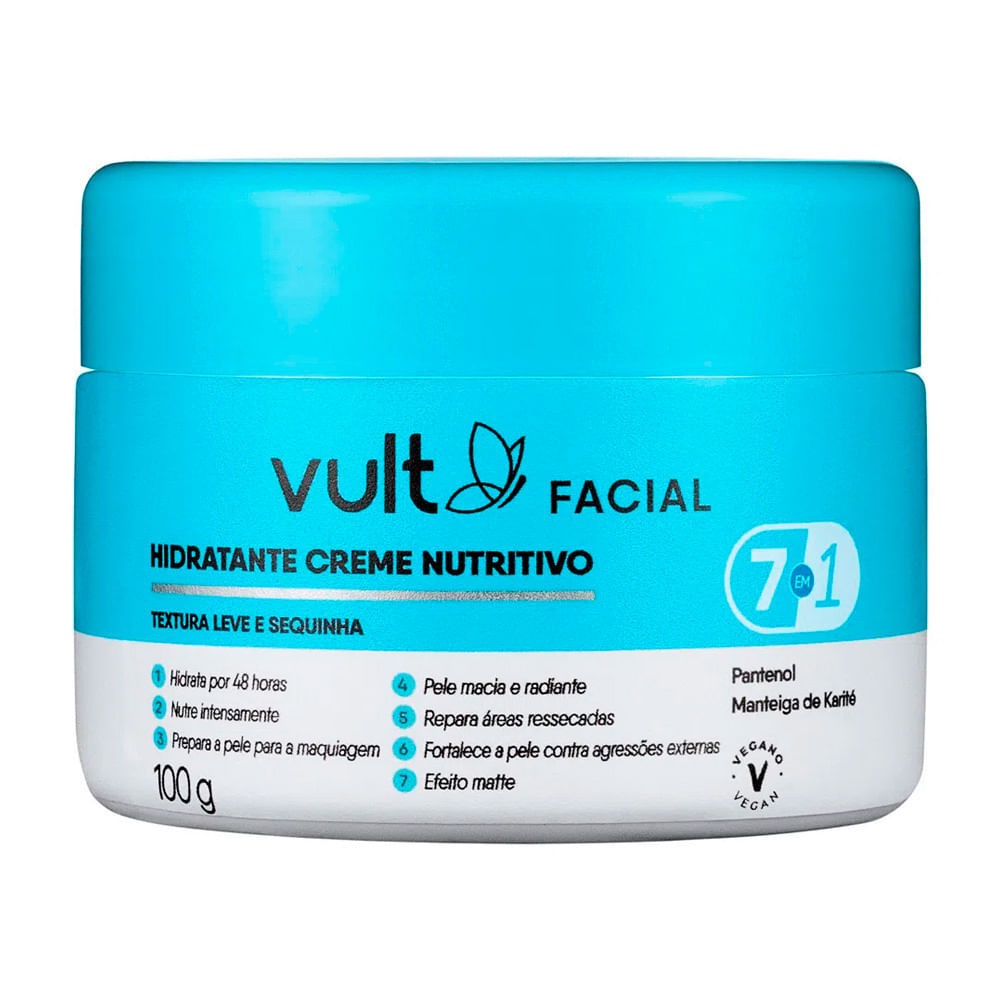 Creme Hidratante Facial Vult Care Nutritivo 100g em Oferta na Shopee