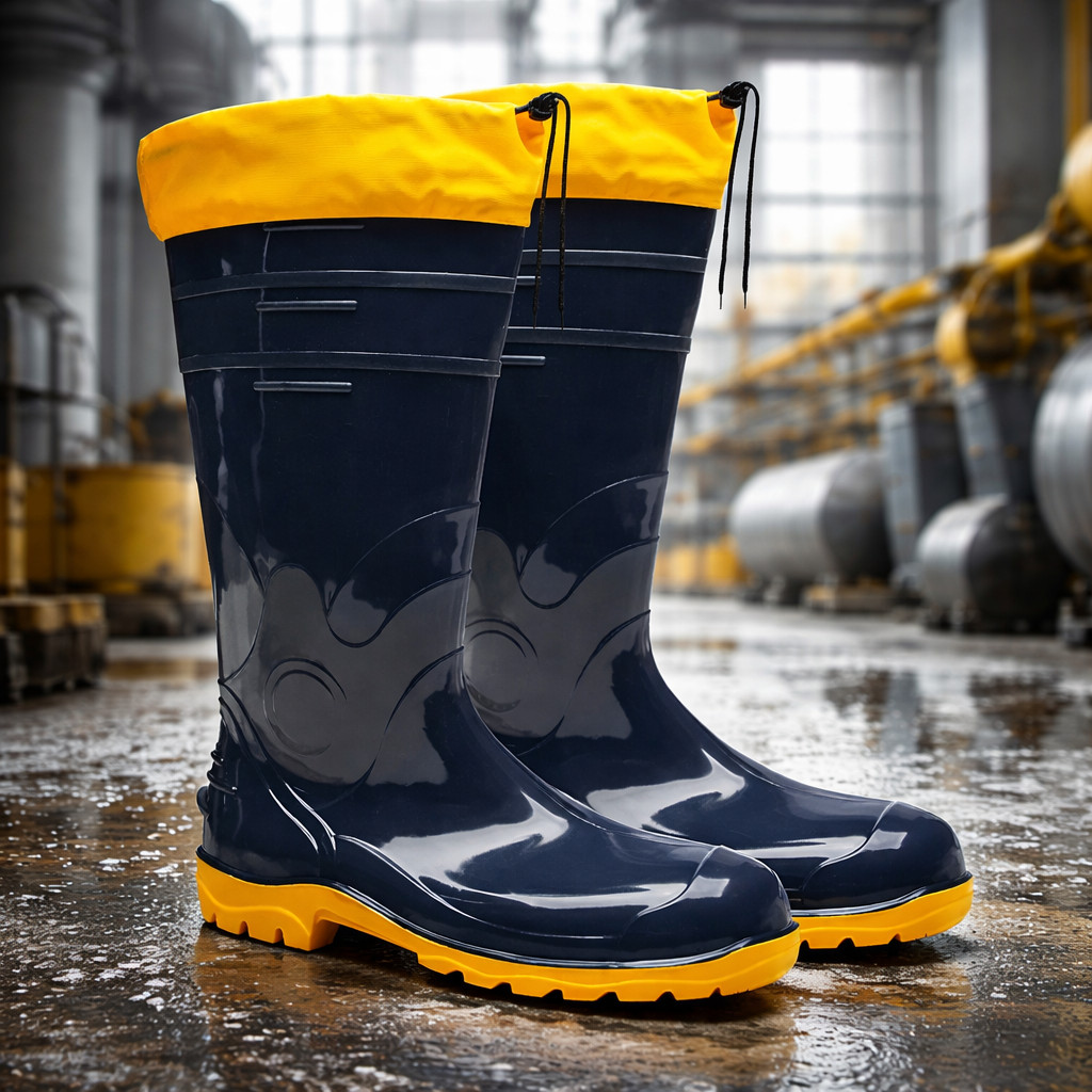 Bota Longa Impermeável PVC Acqua Lev Polaina Bracol Anti-chuva Antiderrapante Solado Amarelo CA37455