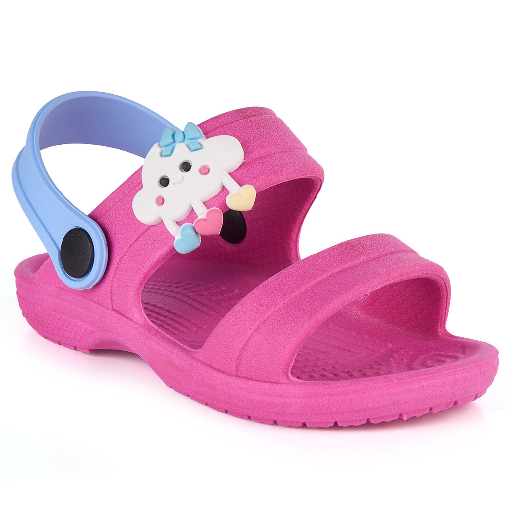 Sandália Infantil Menina Papete 3D Antiderrapante Confortável Leve Verão Casual Bebê Calce Facil Ajustável Coleção 2026
