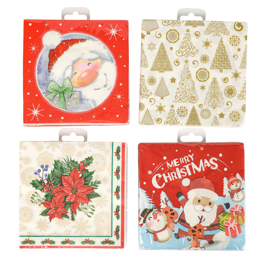 Guardanapo Natal  Cv244255 Cazza 33x33cm em Oferta na Shopee