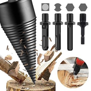 4pcs Broca Para Dividir Madeira Acessório Para Martelete e Furadeira Ferramenta Para Lenha em Oferta na Shopee